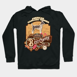 American Hairless Terrier Best Coffee - Dog Owner Coffee Lover Gifts Hoodie